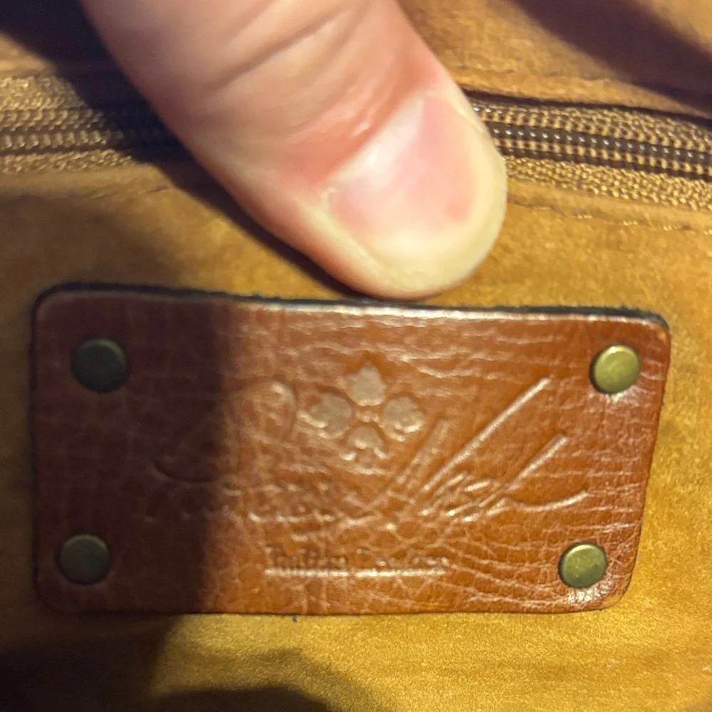 Patricia Nash Cognac Leather Satchel - Picture 2 of 7